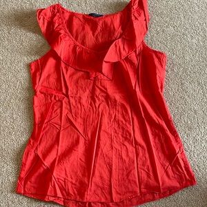 Red Women’s Ruffled Tank Shirt